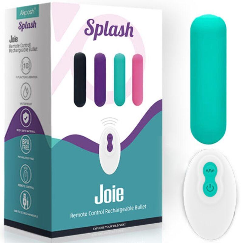 Armony - splash joie vibrator bullet silicone remote control 10 vibrations 75 x 19 cm green 4