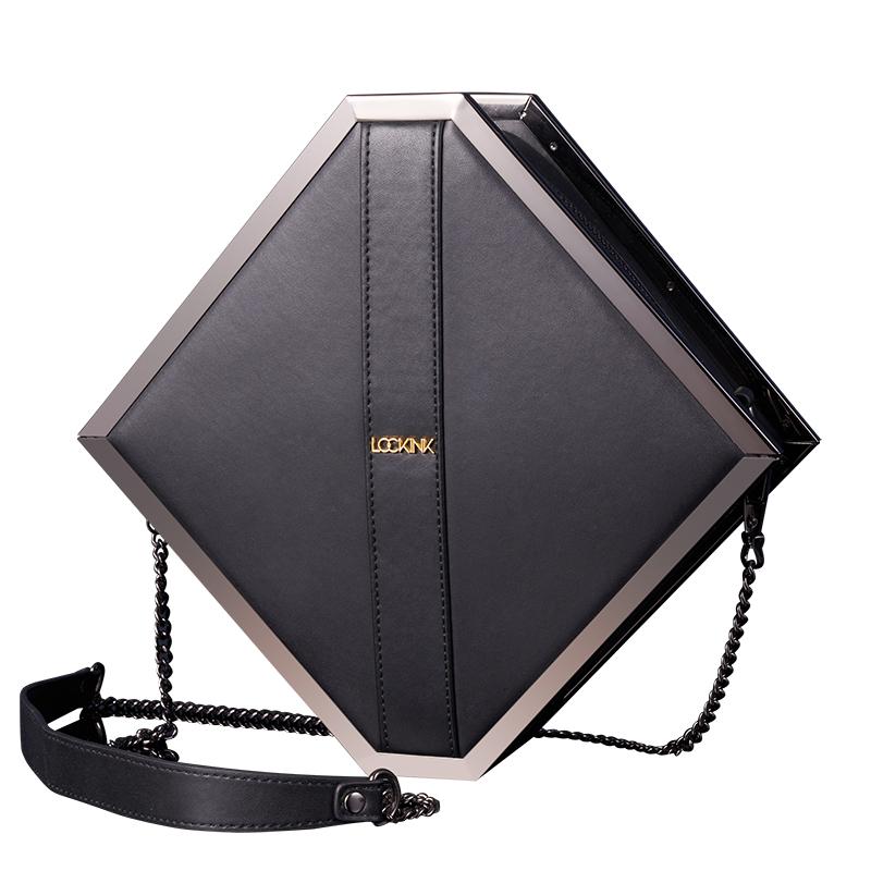 Lockink - Mysterious Square Kink Bag -Black