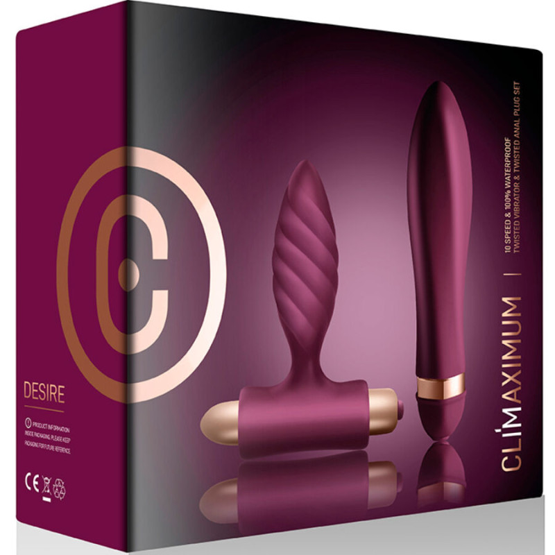 Climaximum - desire kit twisted vibrator + anal plug 4