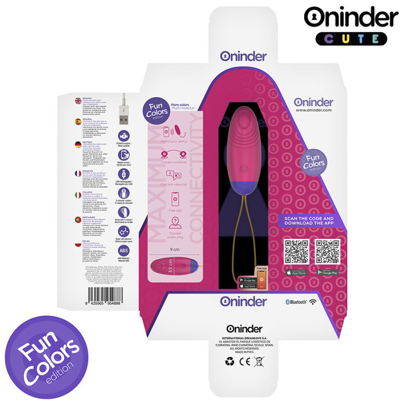 Oninder cute - love pleasure vibro-wave tapping silicone egg - free worldwide app 7