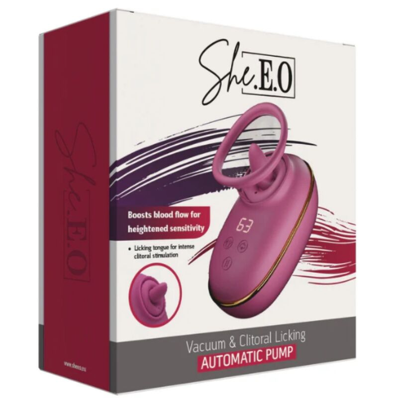 She.e.o - automatic clitoral stimulating pump with licking effect (purple) 5
