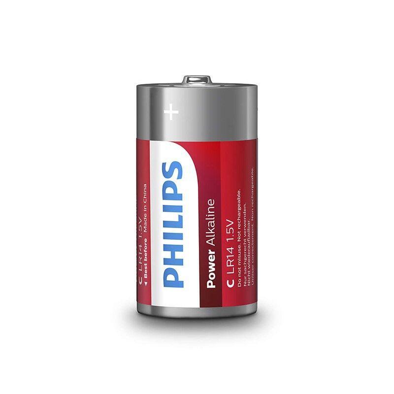 Philips Power Alkaline Pila C Lr14 Pack 2
