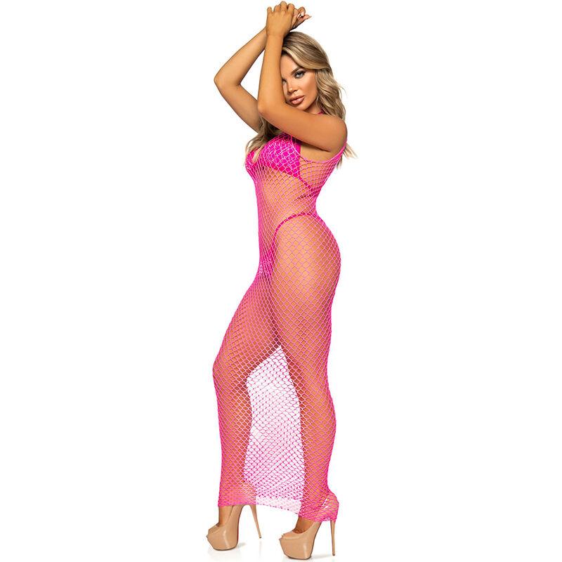 Leg Avenue - Long Net Dress Fuchsia One Size