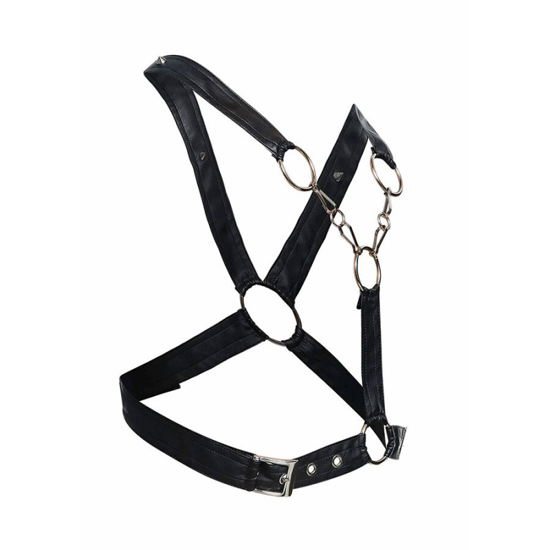 Mob - dngeon crossed black chain harness one size 6