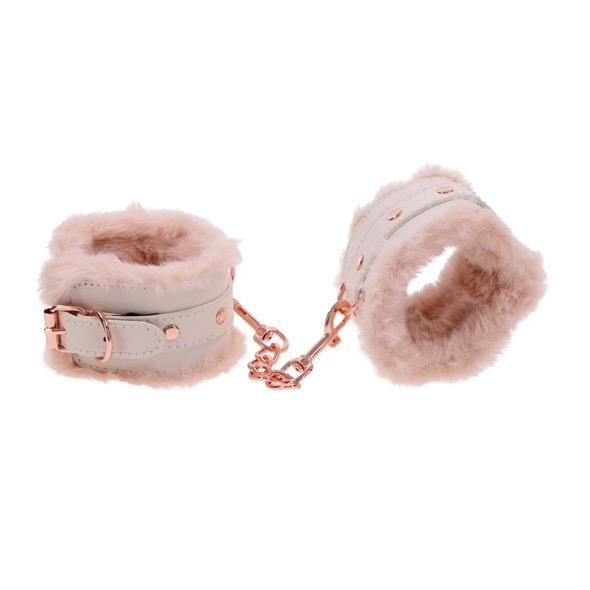 Sportsheets - S&M Peaches ‘N Creame Fur Handcuffs Cream 10