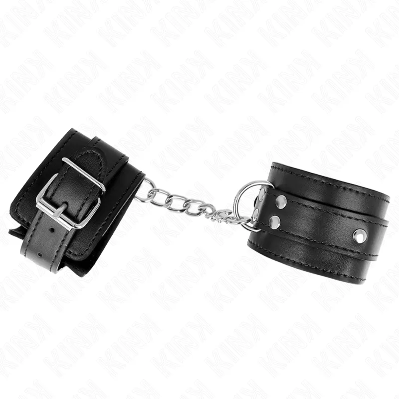 Kink - 3 D-Ring Wrist Restraints Adjustable Black 17.5-25 Cm X 6 Cm