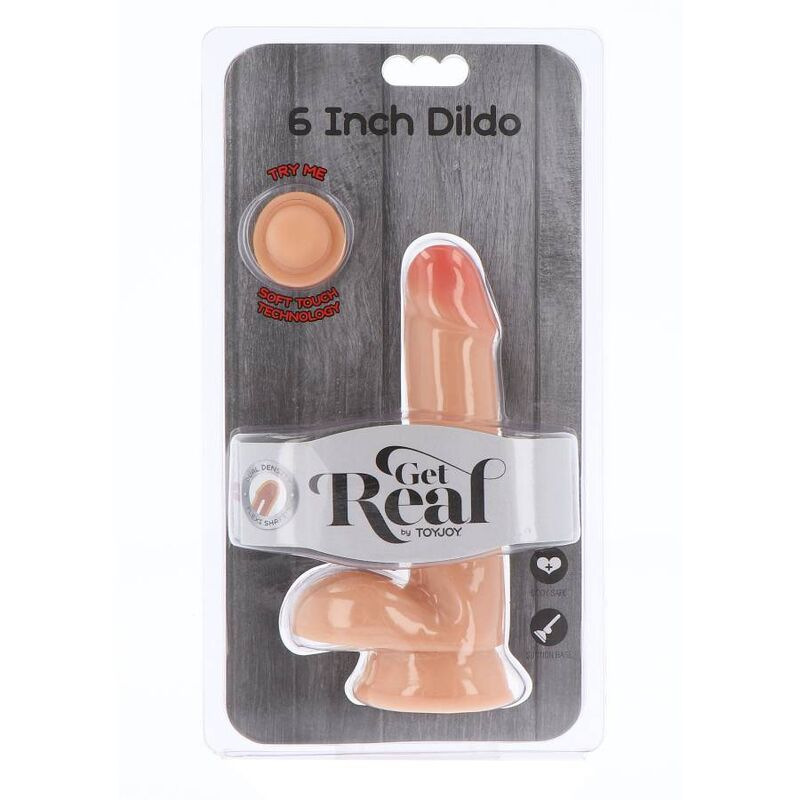 Get real - dual density dildo 17 cm balls skin 1