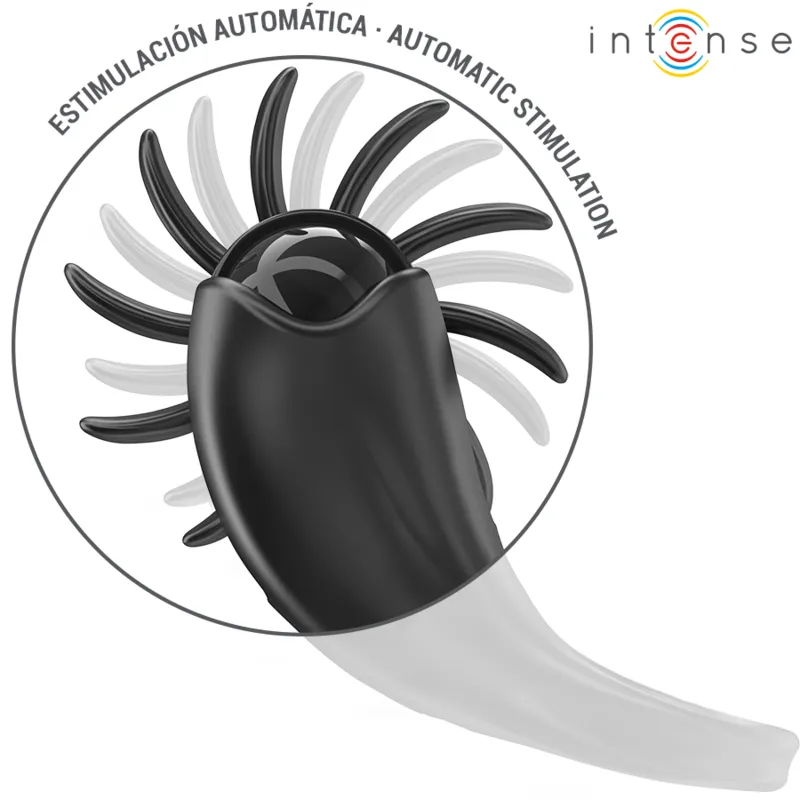 Intense - mabel vibrating ring 10 vibrations with clitoris stimulator black 3