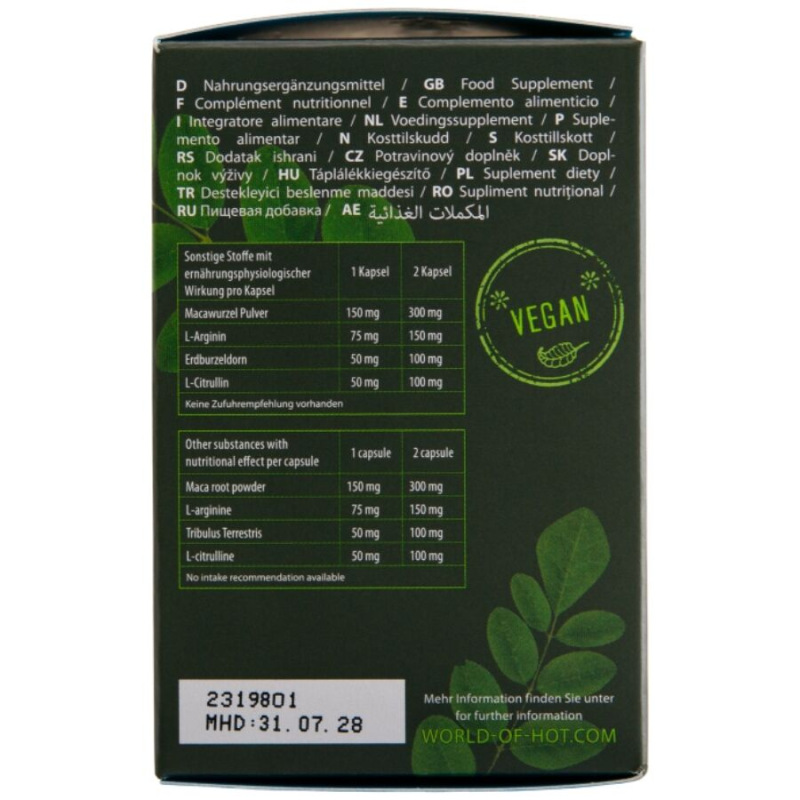 Hot - moringa men caps man 60 units 3