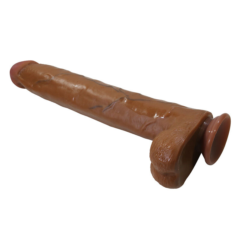 Pretty love - dany realistic flexible dildo with suction cup 36 cm -Ø- 5.6 cm brown 3