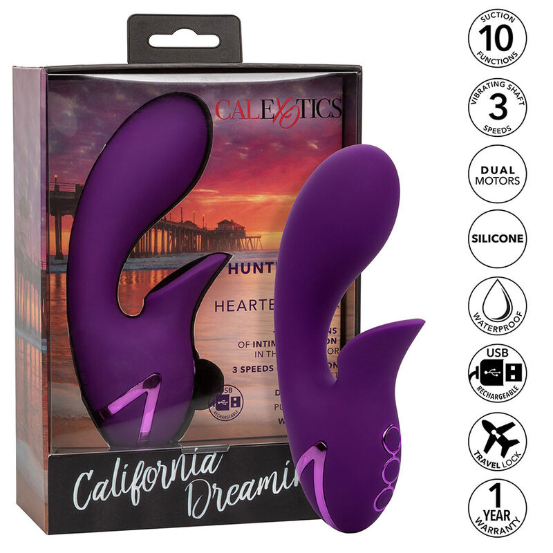 Calexotics - huntington beach heartbreaker stimulator & suctioner purple by california dreaming 1