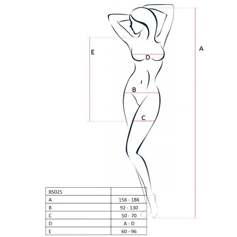 Passion Bs025 Bodystockings Biela 1