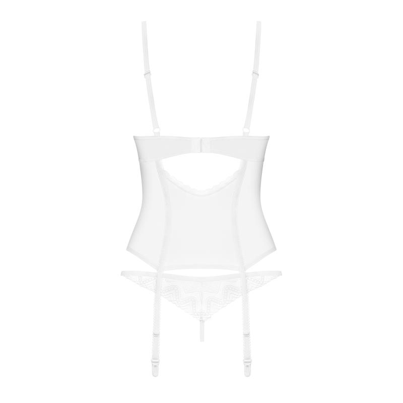 Obsessive - Alissium Corset & Thong White M/L