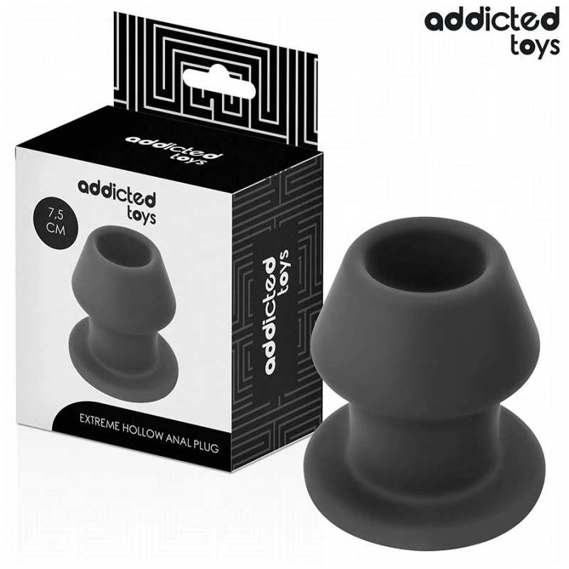 Addicted toys - extreme hollow anal plug silicone size s 7.5 cm