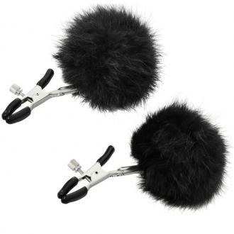 Sportsheets Fur Nipple Clips Black