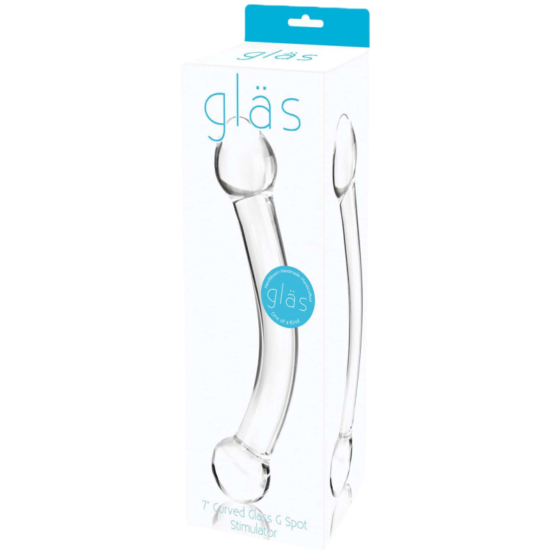 Glas - Curved G-Spot Stimulator Glass Dildo - Sklenené Dildo 1