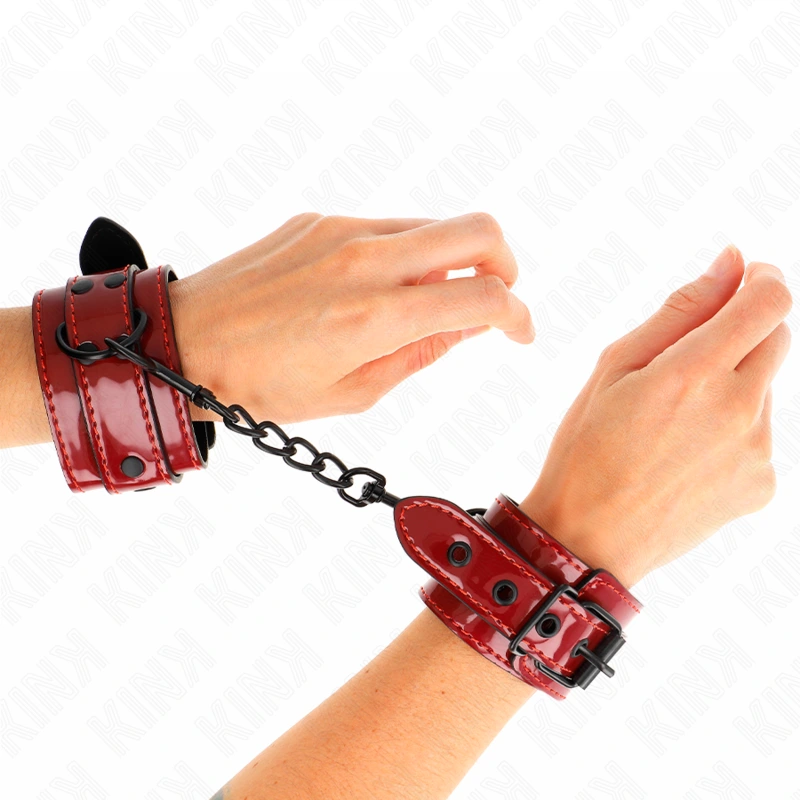 Kink - dark red wrist cuffs 23 x 5 cm