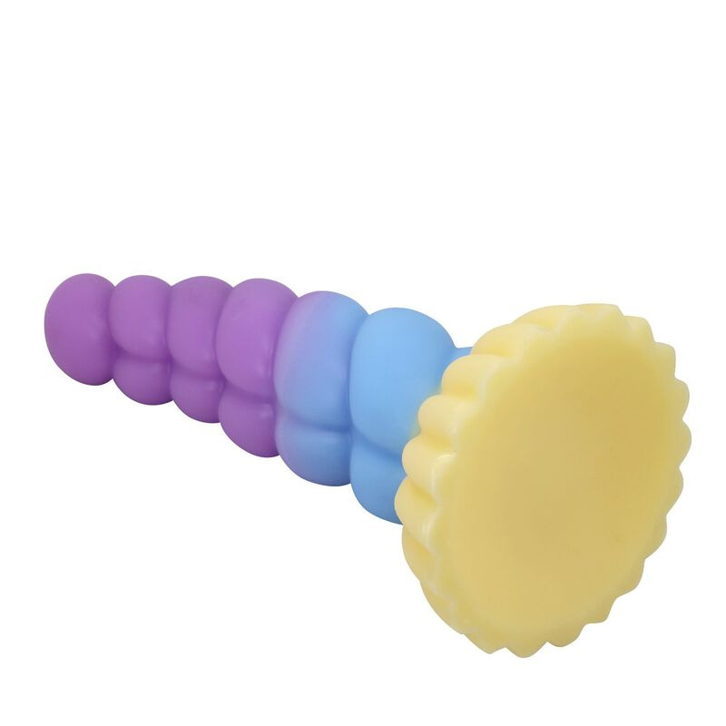 Power monsters - unicorn tricolor fantasy silicone dildo 22 cm Ø 5 cm 5