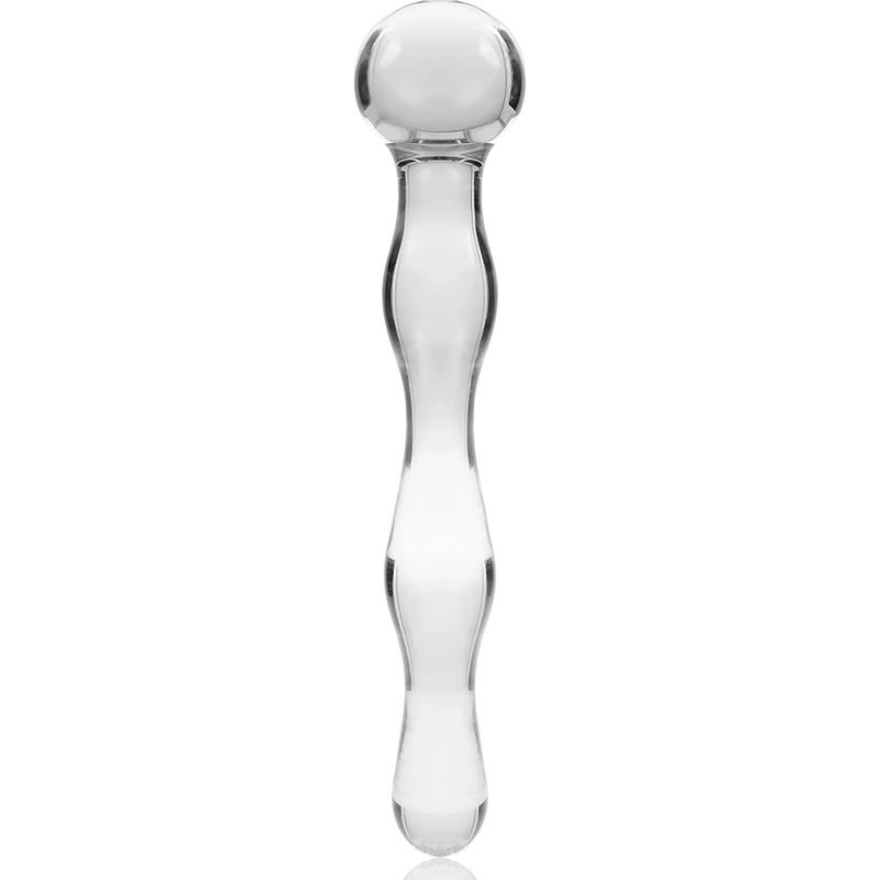 Nebula series by ibiza - model 13 dildo borosilicate glass clear 18 cm -o- 3.5 cm 4