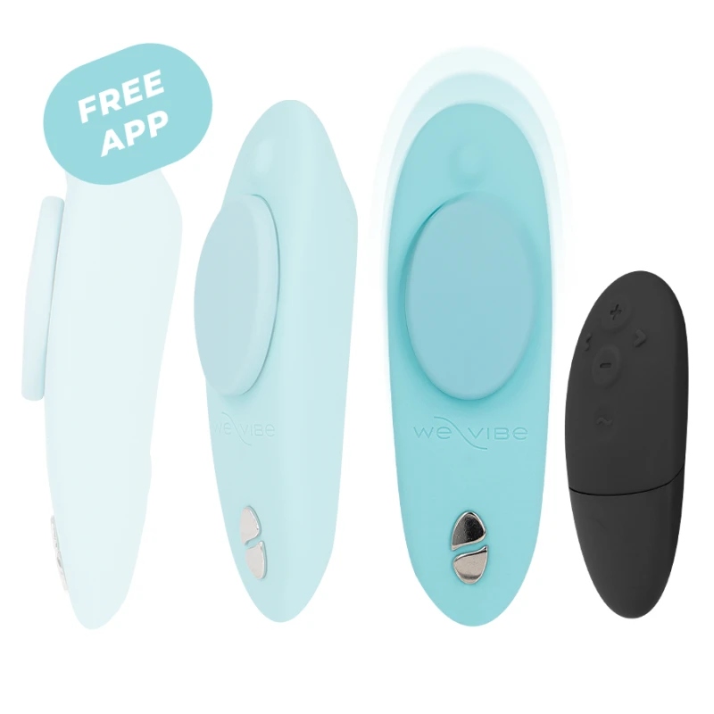 We-Vibe - Moxie + Clitoral Vibrator Aqua 1
