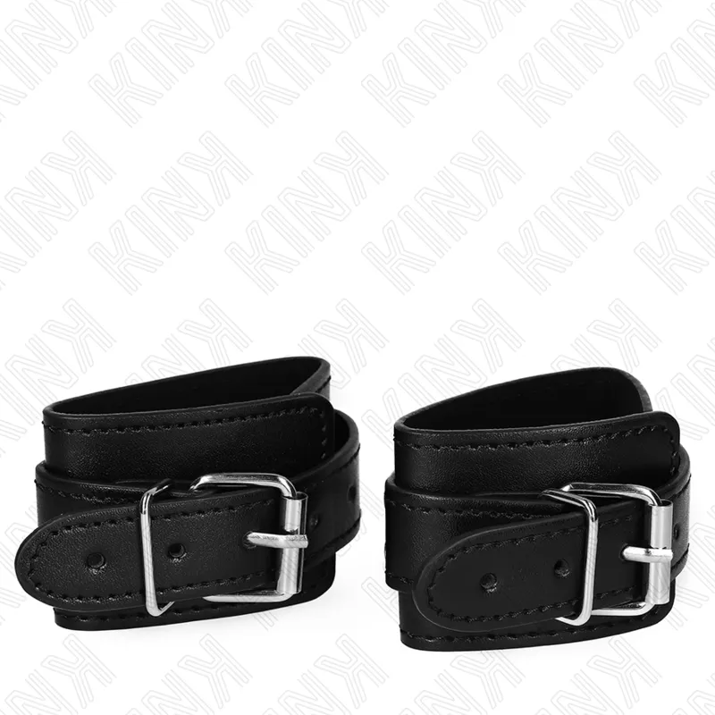 Kink - Lockable Dungeon Wrist Restraints Black Adjustable 21-28 Cm X 5.5 Cm 1
