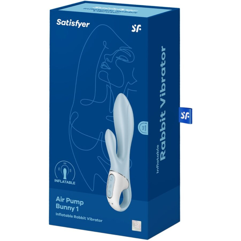 Satisfyer - air pump bunny 1 inflatable rabbit vibrator blue 5