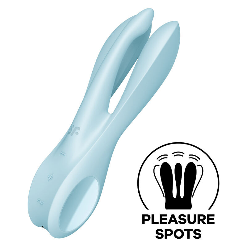 Satisfyer Threesome 1 Vibrator - Blue 4