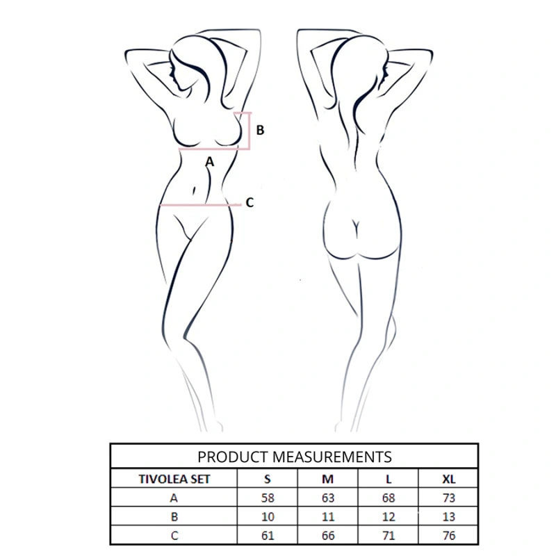Passion - tivolea bra + thong set black l/xl 3