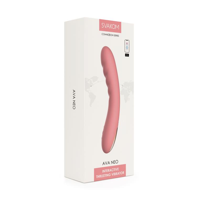 Svakom - Ava Neo Interactive Thrusting Vibrator Peach