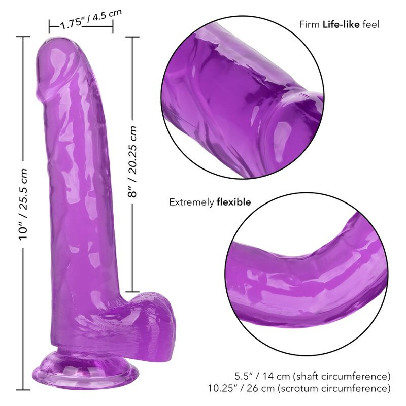 Calexotics - size queen dildo purple 20.3 cm 4