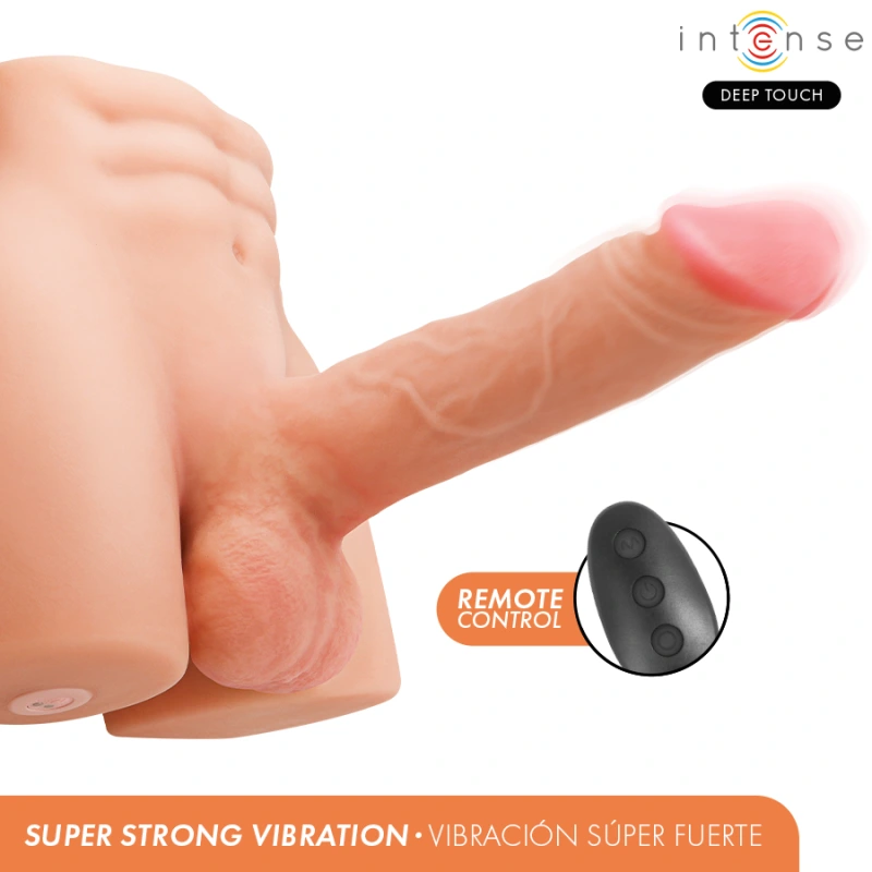 Intense deep touch - richie torso with anus and realistic dildo with pushing and vibration remote co 5