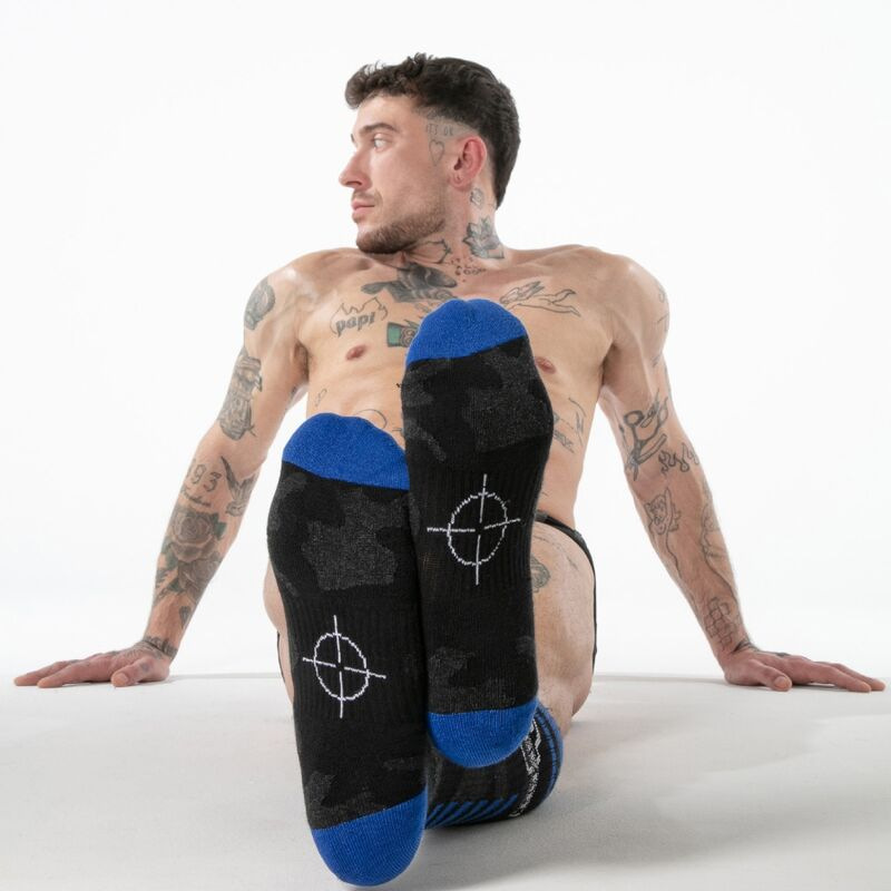 Locker gear - full military knee high socks one size blue 2