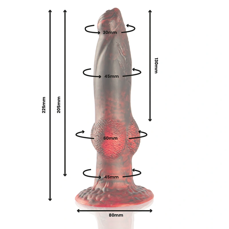 Epic - Prometheus Dildo Titan In Flames Rechargeable Remote Control 7