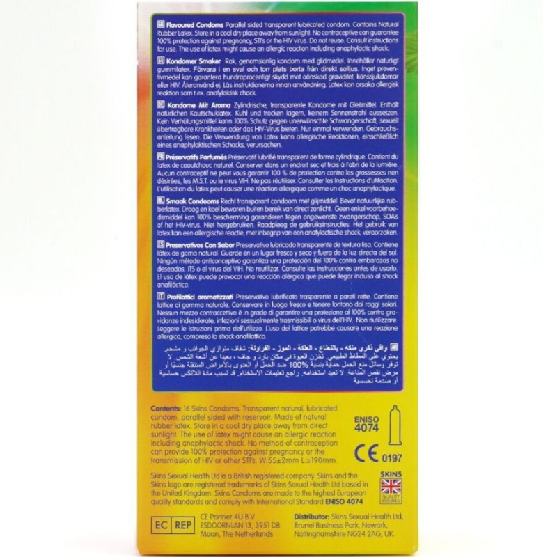 Skins - multi flavors premium condoms pack 16 3