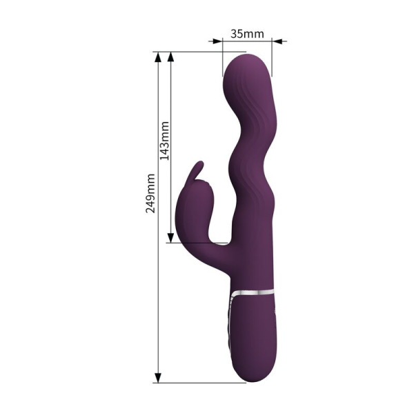 Pretty love - loursen rabbit vibrator with thrusting motion and 7 vibrations usb rechargeable purple 10