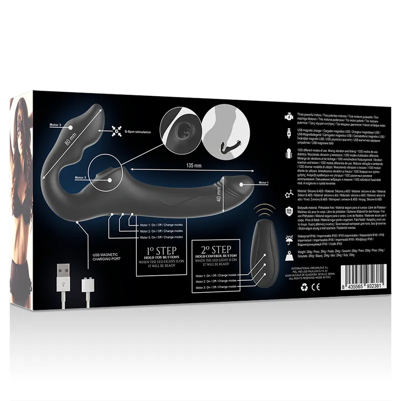 Ibiza Remote Control Strapless Vibrator - Pripínací Penis