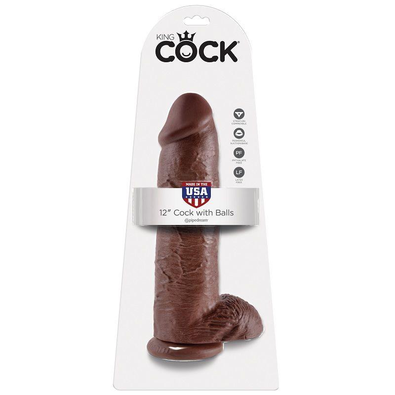 King Cock 12“ Cock Brown With Balls 30.48  Cm