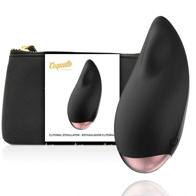 Coquette chic desire - clitorial stimulator black / gold drop