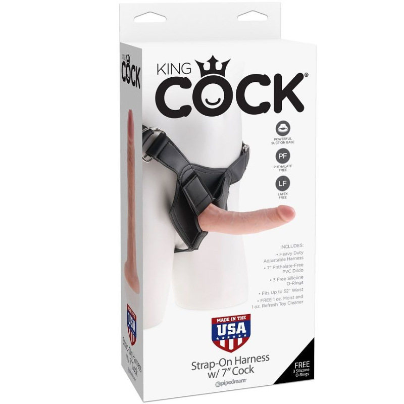 King cock - harness with realistic penis natural 17.8 cm 3