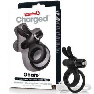 Screaming O Rechargeable Vibrating Ring With Rabbit - O Hare