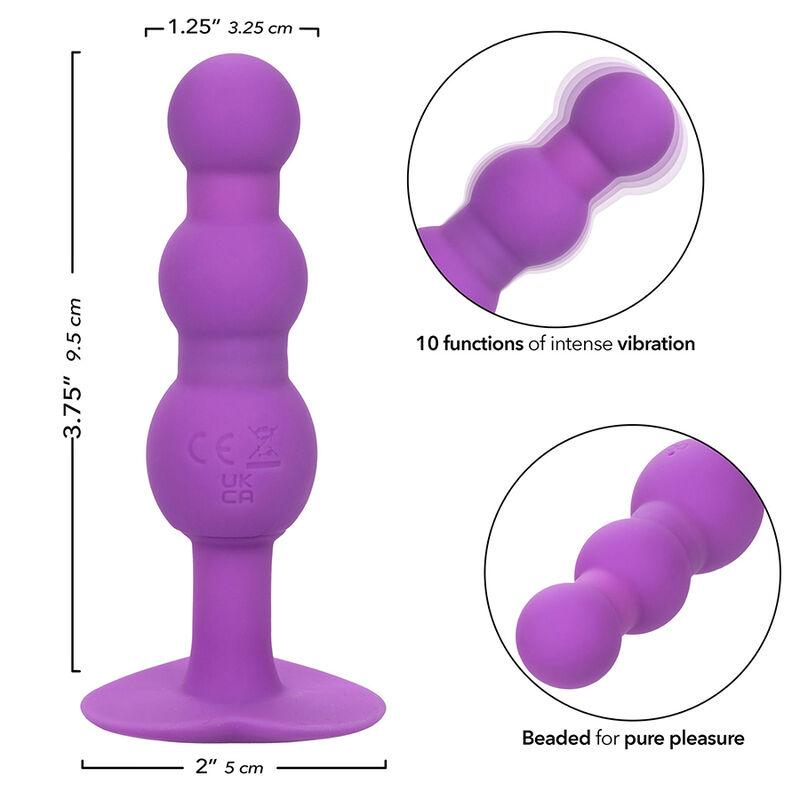 Calexotics - First Time Anal Plug Triple Beaded Probe 10 Vibrations Purple