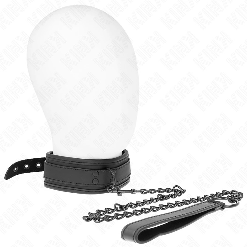 Kink - neoprene bondage collar model 1 with belt 78 cm adjustable 37.5 x 49.5 cm