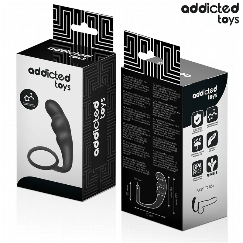 Addicted toys - anal plug with ring silicone model 4 5
