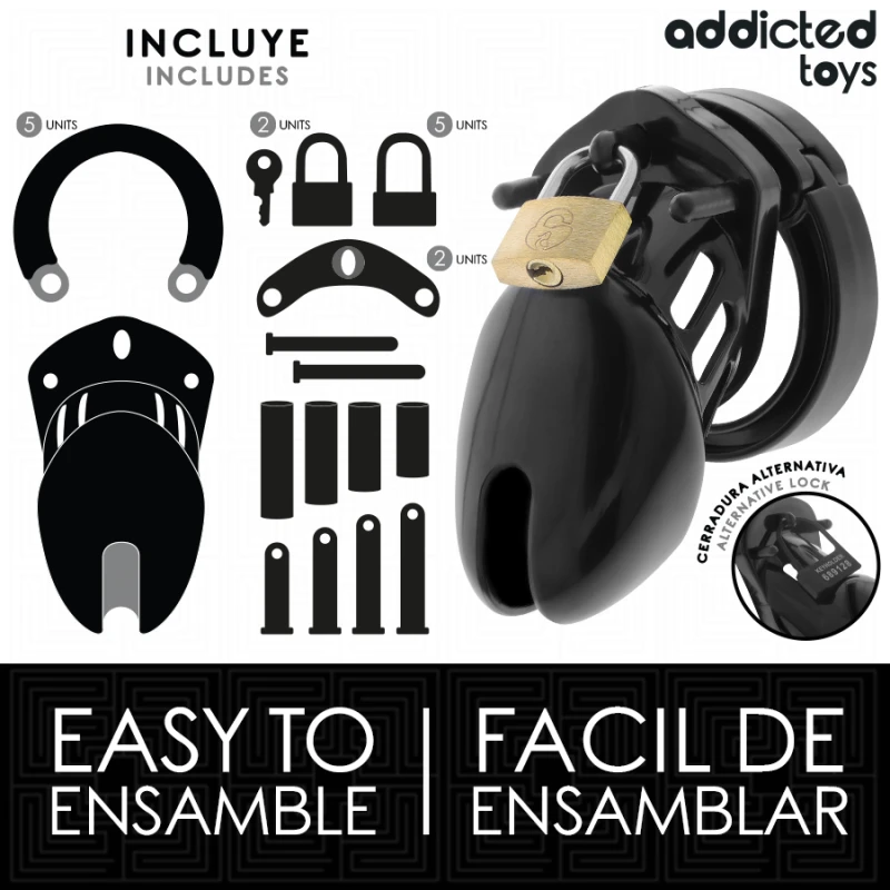 Addicted toys locked - obsidian hold penis cage size s 3
