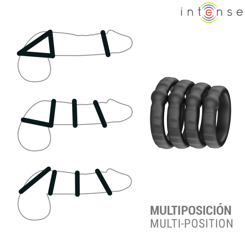Intense - michiel set of 4 penis rings model 10 2
