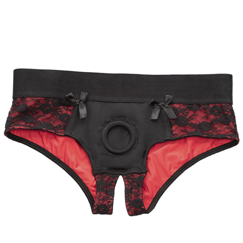 Calexotics - scandal set of crotchless panties with dildo size s/m 1
