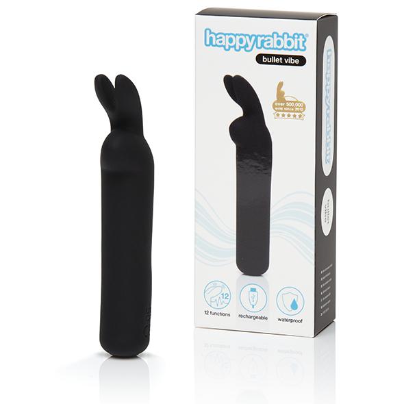 Happy Rabbit - Rechargeable Vibrating Bullet Black 3