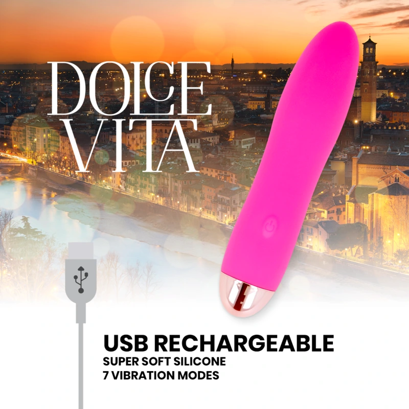Dolce vita - rechargeable vibrator four pink 7 speeds 3