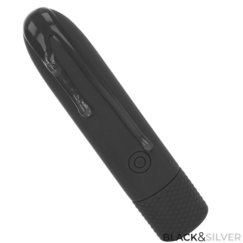 Black & silver - geri usb rechargeable vibrating bullet 8 vibrations black 10 x 2.2 cm 2