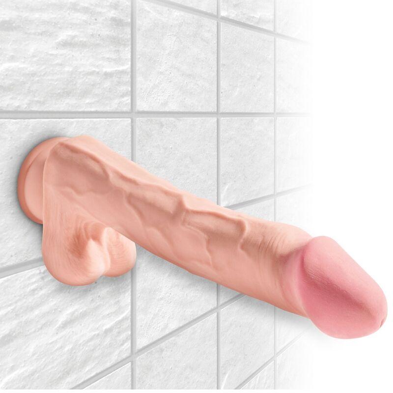 King Cock - Realistic Penis With Balls 3d 24.8 Cm Light - Realistický Pripínací Penis 2